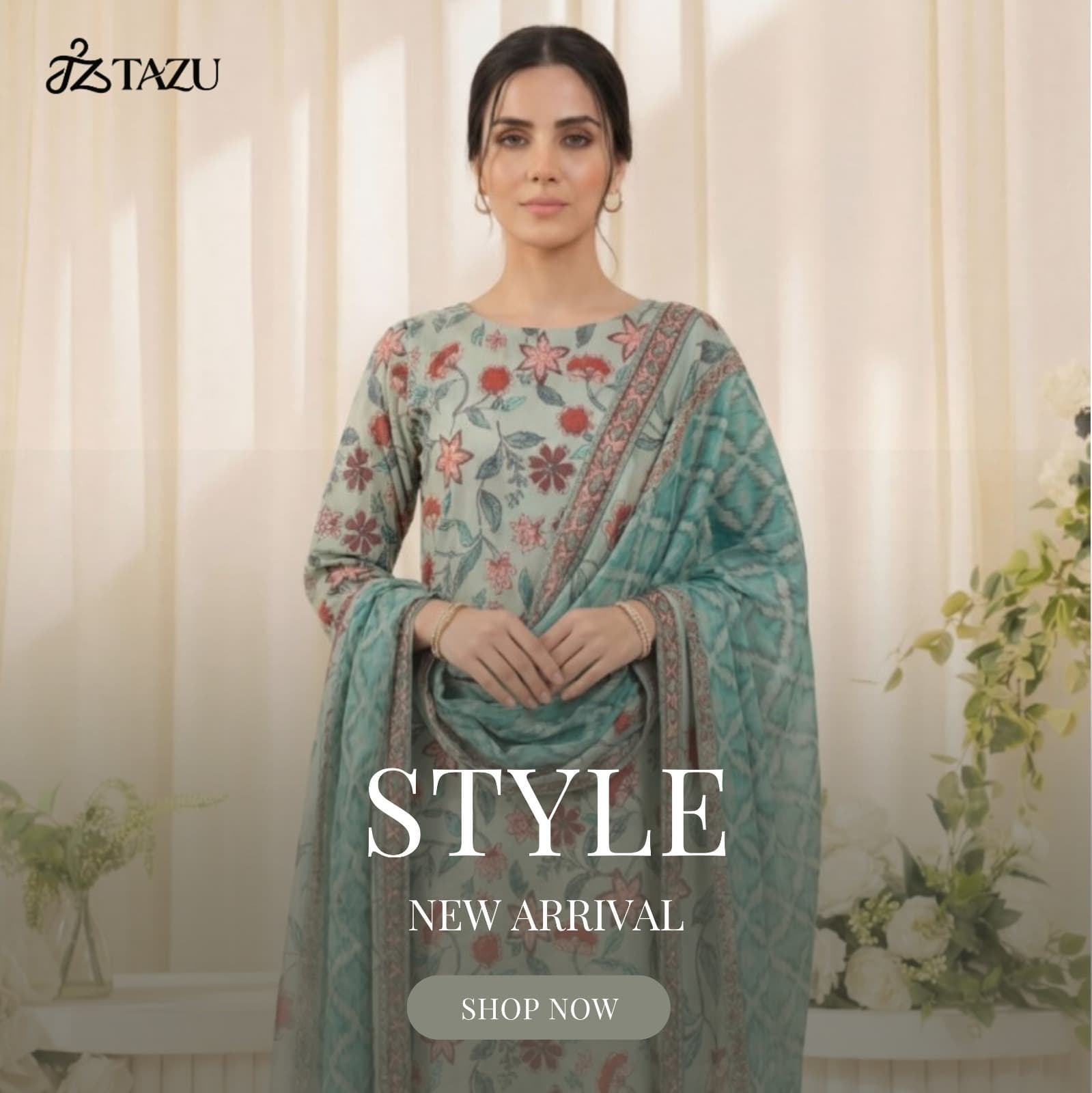Motifz 3 Piece Digital Printed Lawn Suit – Unstitched Summer Collection